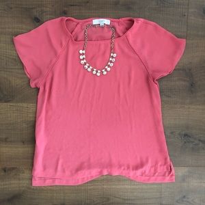 Loft Pink Short Sleeve Blouse ✨